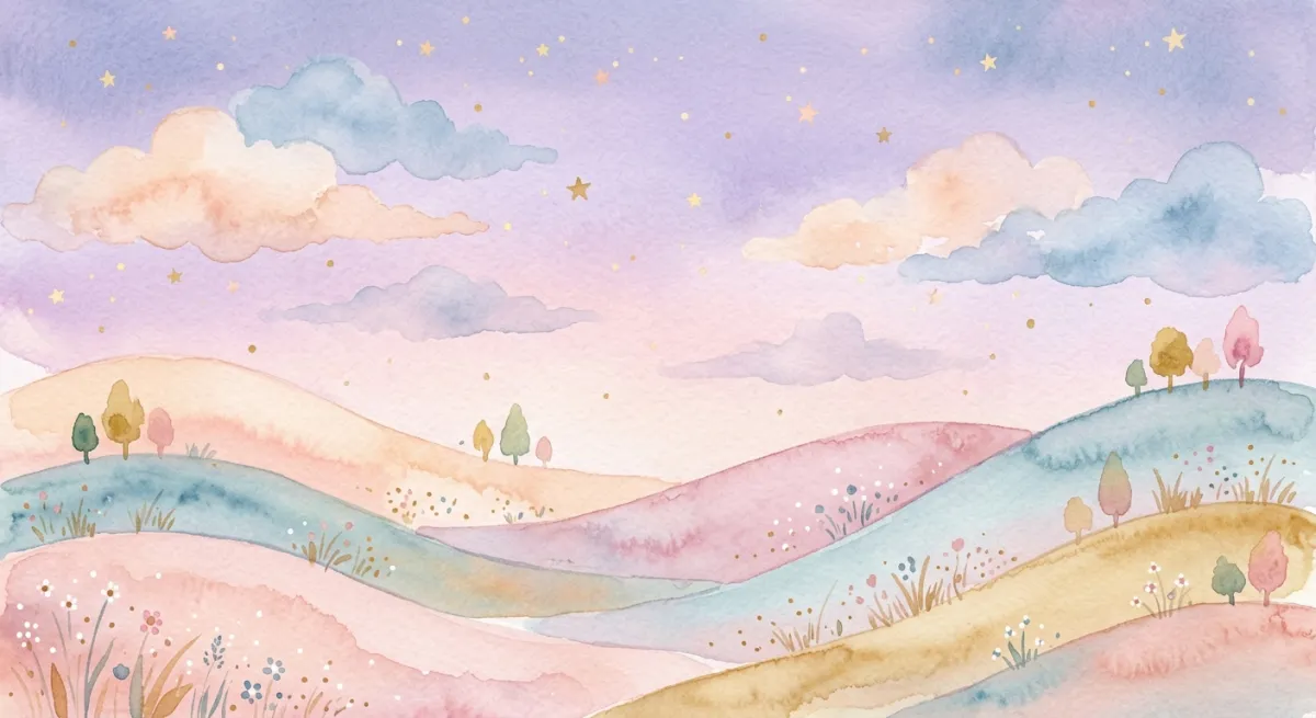 Abstract warm watercolor art